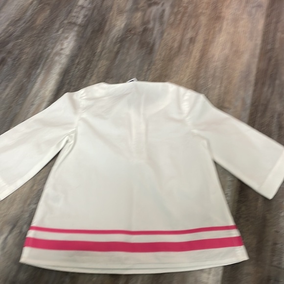 Janie and Jack White Tunic Pink Trim - Picture 6 of 7